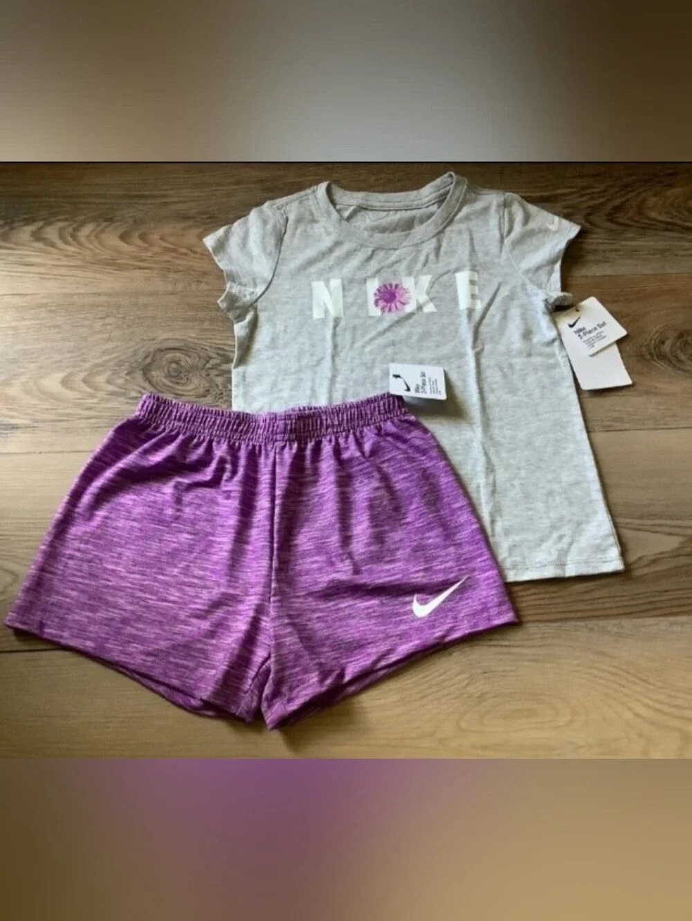 Nike Girls Tee & Shorts Set Size 6X(NWT) - Picture 1 of 4